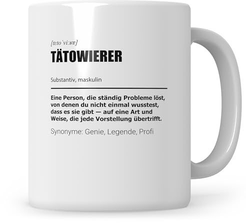 Sweetify Tätowierer Tasse Kaffetasse Tattoo