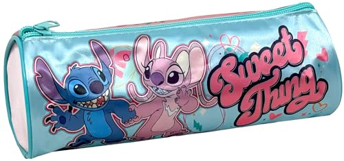 Federmäppchen & Schlampermäppchen, für Stitch Fans – Rollenmäppchen – 21x8 cm – Für Schule (Klasse 1–6) – Reißverschluss – Geschenk für Mädchen – Clondo