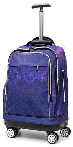 GOTYKE Rullande laptopväska för bärbar dator, karbinväska med stora hjul, samhällets sjuksköterskeväska på hjul arbetsväska rullväska för skola, vagn skolväska med hjul affärsväska, laptoprullväska,
