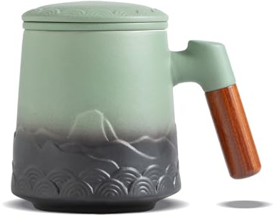 ZENS Tea Infuser Mug with Lid, 500ml Tea Infuser Cup for Loose Leaf Tea