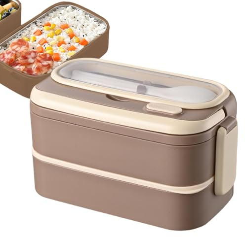 aislada, para ensalada - Ensaladera de doble capa de acero inoxidable con cubiertos, recipiente portátil para la preparación de comidas con compartimento para la escuela, el
