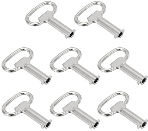 PATIKIL 6mm/0.24 Hole Socket Spanner Key, 8 Pack Zinc Alloy Electrical Cabinet Gas Water Meter Switch Safety Key for Cupboard Panel Lock