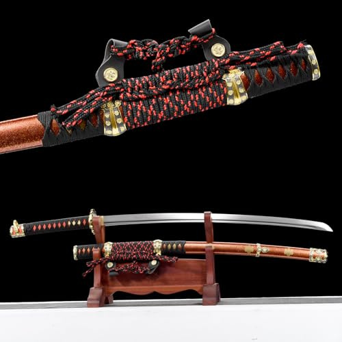 LQSLFsword 104cm Katana，Tachi，Samuraischwert，Sharp，Katana Schwert scharf， Handgeschmiedeter Federstahl