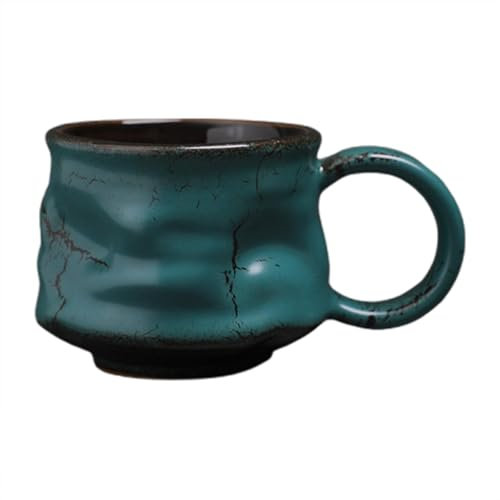 Youyjiu Tazas Aesthetic Tazas, Vintage Funky Mugs, Unique Ceramic Coffee Tazas, Irregular Coffee Tazas, Farmhouse Coffee Tazas, Artistic Coffee Mugs for Relatives Friends, Offices, Cafe, Home