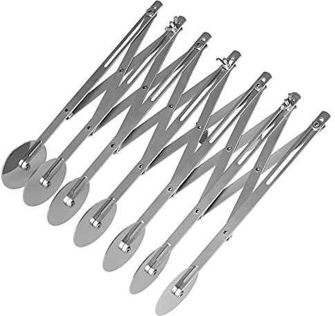 Coupe-pâtisserie Réglable, Outils de Cuisson de Diviseur de Rouleau de Pâte à Plusieurs Roues en Acier Inoxydable avec Dispositif de Verrouillage, adapté à un Usage (Couteau à