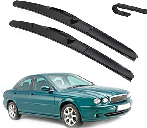 DWDUI Ensemble 2 Balais D'essuie-Glace Vitres Avant Voiture pour Jaguar pour X-Type Berline 2001 2002 2003 2004 2005 2006 2007 2008 2009 22 + 19 Balais D'essuie-Glace
