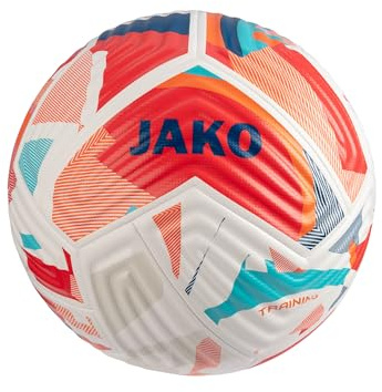 JAKO Trainingsball Flow, weiß/Fluo red/Navy, 5