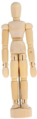 EPIGEIST 3 Sets Künstlerpuppen Aus Holz Modellfigur Zeichenpuppen Proportionalkörper Schima-Holz Artikuliert Tragbar Zum Skizzieren 2 Stück * 3