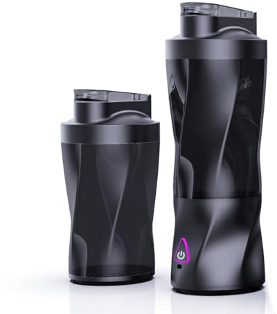 HoneTeek Mélangeur portable pour milkshakes et smoothies rechargeable par USB, mini presse-agrumes avec 6 lames et couvercle, mixeurs auto-nettoyants à portion unique de 652 g pour voyage, maison