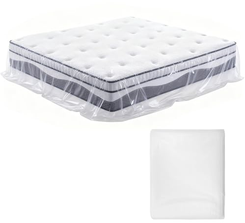 Matratzentasche für Umzug und Aufbewahrung, 250 x 220 cm, Super-King-Size-Matratzenbezug | Robuster, wasserdichter Kunststoff-Matratzenschoner für bewegliche Transportaufbewahrung