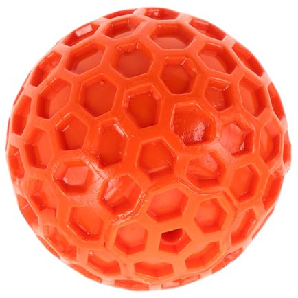 SOIMISS Pelota para Mascotas Parlante de Goma Suave Juguete Chirriante para Perros Pequeños Diseño de Panal para Interior y Exterior