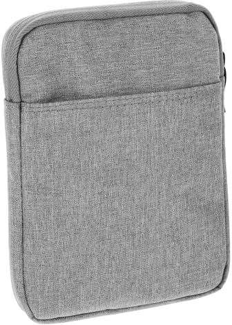 Kisangel Housse de Protection pour Liseuse 6 Pouces Étanche Gris Étui de Transport Pratique et Élégant pour Lecteur Ebook Pochette de Voyage Sécurisée avec Rangement Interne