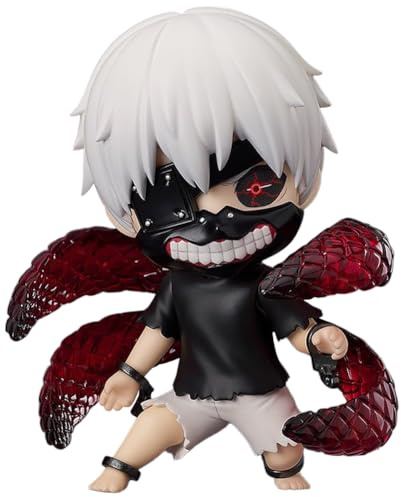 Gooyeh Kaneki Ken Figura de anime Kaneki Ken Figura de acción movible de 10 cm, accesorios de cabeza intercambiable, estatua coleccionable de PVC, estatua de escritorio de regalo