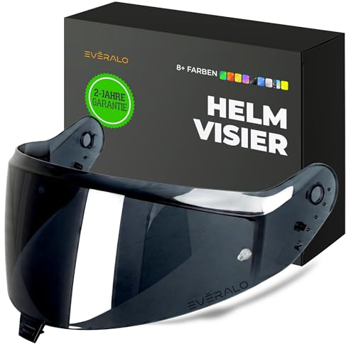 Everalo Visière Compatible avec Shark Skwall i3 - DSkwall 3 - Ridill 2 - Skwal Cup - VZ400 (Fume' Noir) | Lentille de rechange exclusive, compatible avec lentille antibuée d'origine