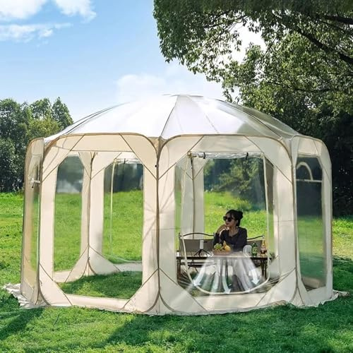 Copertura a cupola geodetica riscaldata, resistente alle intemperie, in PVC, per feste invernali e campeggio all'aperto