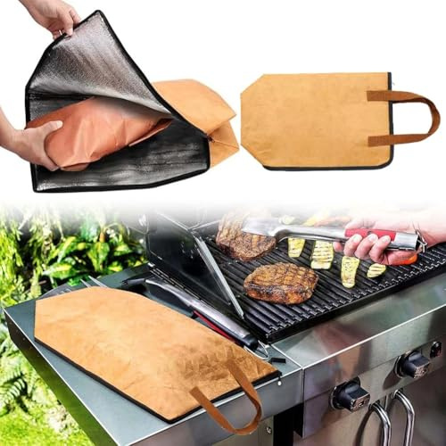 BlissfulAbode Sac isolant pour couverture de barbecue : garde la viande juteuse et fraîche pour la cuisine en plein air