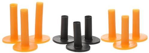 Angoily 9 Stück Golf Übungsausrüstung mit Robusten Gummi Golf Tees 60mm 70mm 88mm für Matten und Training im Haus oder Büro Zufällige Farbe