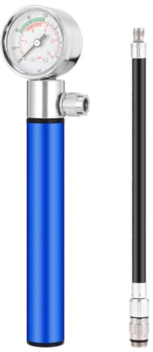 LIGHTAOTAO Bomba de Aire para Bicicleta y Balones Deportivos con Manómetro, Aluminio Compacto Portátil, Inflador Manual para Fútbol, Baloncesto y Voleibol, Herramienta Multiusos para