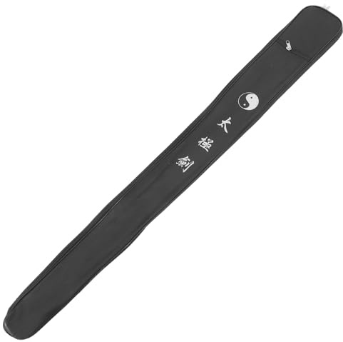 DOITOOL Bolsa para Espada Tai Chi Doble de Tela Oxford 110 Cm Negra, Estuche Mochila para Almacenamiento de Espadas de Kung Fu, Uso Interior y Exterior, Portacuchillas Resistente