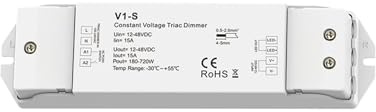 Kit dimmer Triac Controller LED DC12V 24V 36V a 1 canale con funzione di regolazione push Dimmer rotativo AC 220V(CV Triac Dimmer)