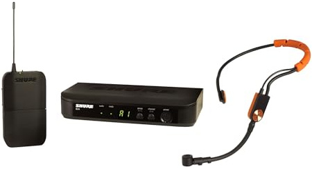 Shure BLX14/SM31 Wireless Microphone System for Fitness and Aerobics, 14-Hour Battery Life, 300 ft Range, Includes SM31FH Fitness Headset Mic and Single Channel Receiver, H9 Band (BLX14/SM31-H9)