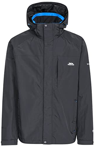 Trespass Herren Jacke Mit Einrollbarer Kapuze Edwards II, Black, XXL, MAJKRAN10008_BLKXXL