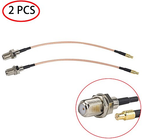 TengKo RG316 Coassiale Cavo Coassiale, 15 Centimetri Wifi Adattatore Antenna MCX Maschio Dritto Passa alla F Female Jack Cavo Pigtail（2PCS）
