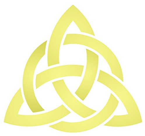 Keltischer Dreifaltigkeitsknoten-Schablone – 16,5 x 15 cm (L) – Wiederverwendbare geometrische Knoten-Schablone mit heiligem Symbol
