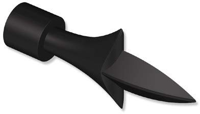 INTERDECO Gardinenstangen Endstücke Lilie, aus Kunststoff, Schwarz, für Vorhangstangen 16/13 mm und Landhaus Teleskopstangen, Typ 1113133, 1 Paar