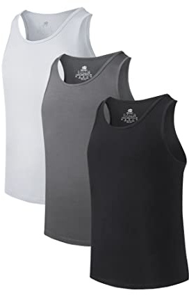 DAVID ARCHY Men's Tank Top Undershirts Moisture-Wicking Underwear for Mens | Bamboo Rayon or Micro Modal, Breathable, Stay-Tucked, Soft, Cooling