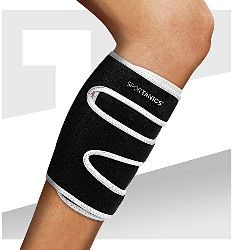 sportanics® Wadenbandage mit Klettverschluss für Damen und Herren - Bandage, Waden-Kompressionsstrümpfe, Calf Sleeves, Leistungssteigerung, Sport, Running, Laufen & Krämpfen