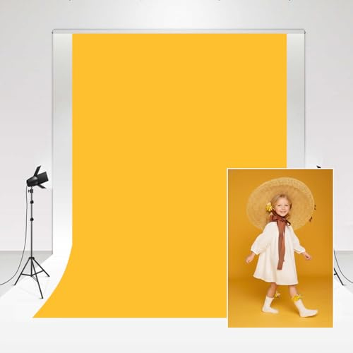 Kate Gelber Hintergrund 1,5x2,2m Gansgelb Faltbarer Hintergrund Fotostudio Fotografie Requisiten weiches Tuch für Neugeborene Fotoshooting Hautfreundlich