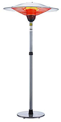 ZHDDM Outdoor Free standing Electric Garden Patio Heaters Heating - 2100W Weatherproof Heater 3 Adjustable Power Level Portable Heating Unit