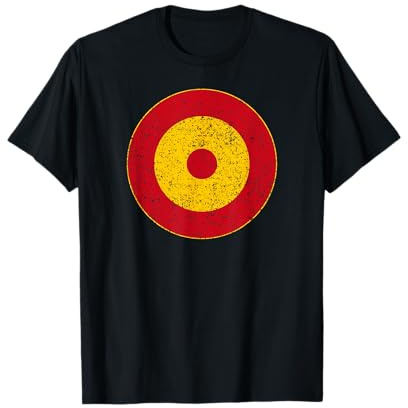 Fuerza Aérea Española ROUNDEL INSIGNIA SAF ESPAÑA Fuerzas Armadas Camiseta