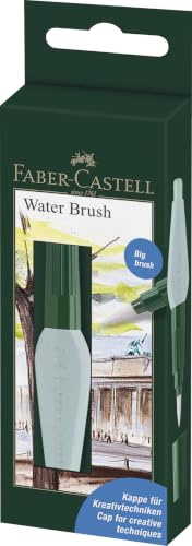 FABER-CASTELL - Wassertankpinsel Broad 6 ml Art & Graphic | Aquarellpinsel mit integriertem Wassertank für Aquarellmalerei, Verläufe und kreative Illustrationen