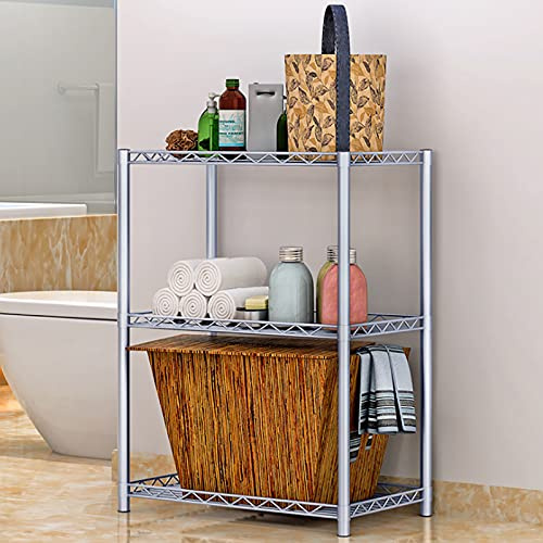 JAYEUW Forno a microonde, tostapane, spezie, utensili da cucina, bagno, casa, utilità, scaffale, supporto per mensole, organizer (3 strati)