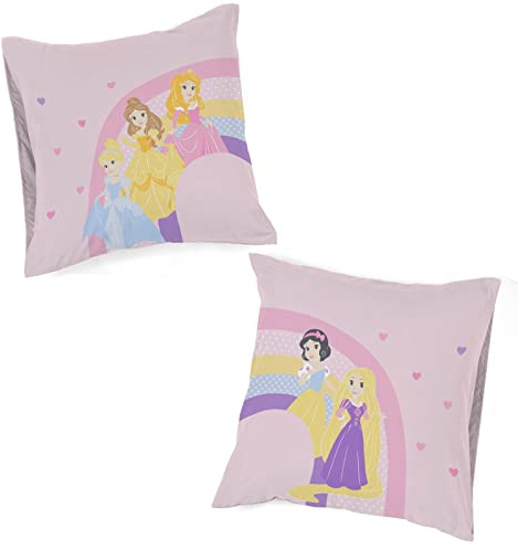 Disney Prinzessin Cut Paper 100% Baumwolle Kissenbezüge im 2er-Set 80x80 cm