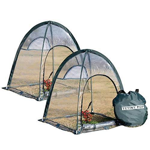 Pop-Up-Mini-Gewächshaus, tragbarer Pflanzenzuchtschutz (PVC (71,1 cm L x 71,1 cm B x 81,3 cm H))