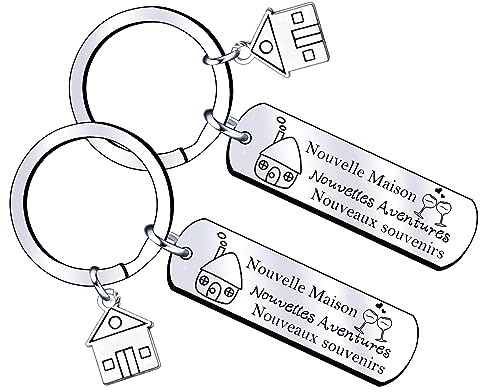 Porte-clés Couple Acier Inoxydable - Ensemble Premier Amour
