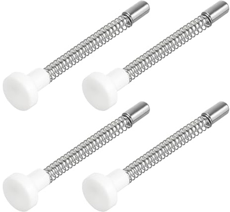 QUARKZMAN Chiusure a Spillo a Molla Acciaio 6x70mm (0,24x2,76) 4pz | Perno a Molla con Chiusura a Pistone Bullone a Spillo, per Mobili Porta Letto