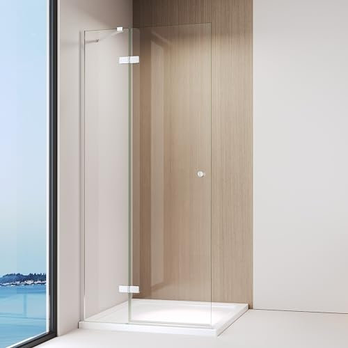 IMPTS Walk in Duschwand Duschkabine Duschtür 120x185cm Dusche Scharniertür Duschabtrennung aus 6mm Nano Glas