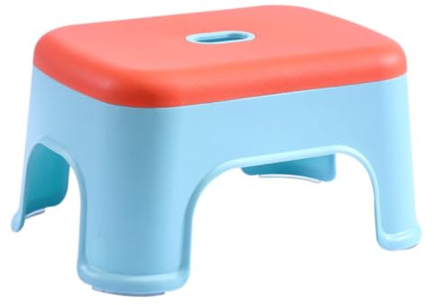 Bunter Kinder Tritthocker Aus Kunststoff - Rutschfester Schemel Für Kleinkinder Ideal Für Badezimmer Und Küche Unterstützt Selbstständigkeit