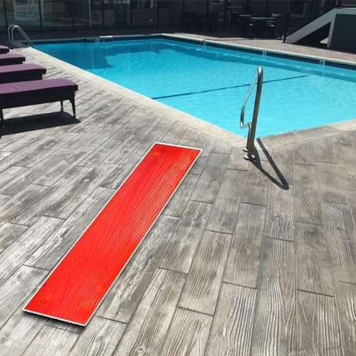 Moldes Hormigon Impreso Moldes de Estampado de Concreto Tablilla de Madera para Piso de Piscina, Estampillas de Estampados de Poliuretano Rectángulo Sin -slip, Formas de Piel de Textura de Madera Real