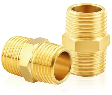 TAILONZ PNEUMATIC Raccord hexagonal mâle 3/8 » BSP, raccord pour tuyau en laiton（5Pcs）