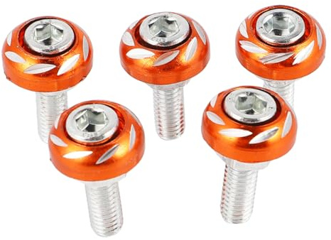 Anneome 20pezzi Viti Colorate Per Targa Accessori Decorativi Per Modifiche Motociclette e Elettriche Facili Da Installare Arancioni