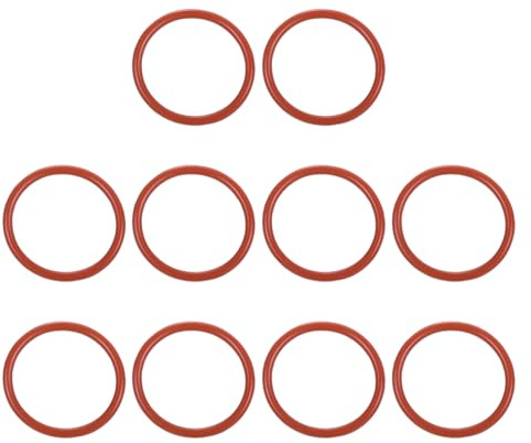 PATIKIL O-Ring Silicone 35mm OD 29mm ID 3mm Larghezza, 10 Pezzi Anelli per Rubinetti Guarnizione Metrica VMQ Ricambio per Riparazione Valvole Compressore Idraulico, Rosso