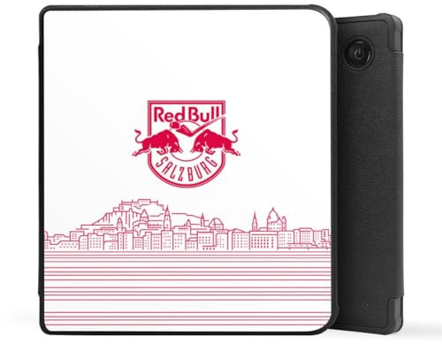 Schutzhülle schwarz kompatibel mit tolino Vision 6 E-Reader Kunstleder Case Hülle Eishockey Skyline EC Red Bull Salzburg