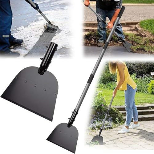 Flache Schaufel, Schneeschaufel Multifunktionaler Gartenschaufel Garten Spaten Eiskratzer Schnee-EIS-Häcksler für Gehweg Garten Schaufel Spatenwerkzeug für Unkrautentfernung Rasenkantenschneiden