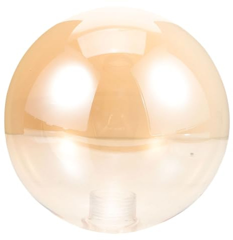 Jecompris Amber Glass Lamp Shade Replacement 6-Inch Globe Light Cover for Pendant and Ceiling Lights G9 Screw Base Decorative Hanging Lamp Shade