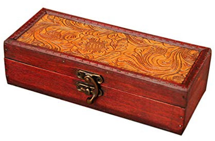 HAODUOO Traditionelle Schmuckschatulle, rustikale Holzaufbewahrung, Organizer, Schmucketuis for Schlafzimmer, Zuhause, Wohnung